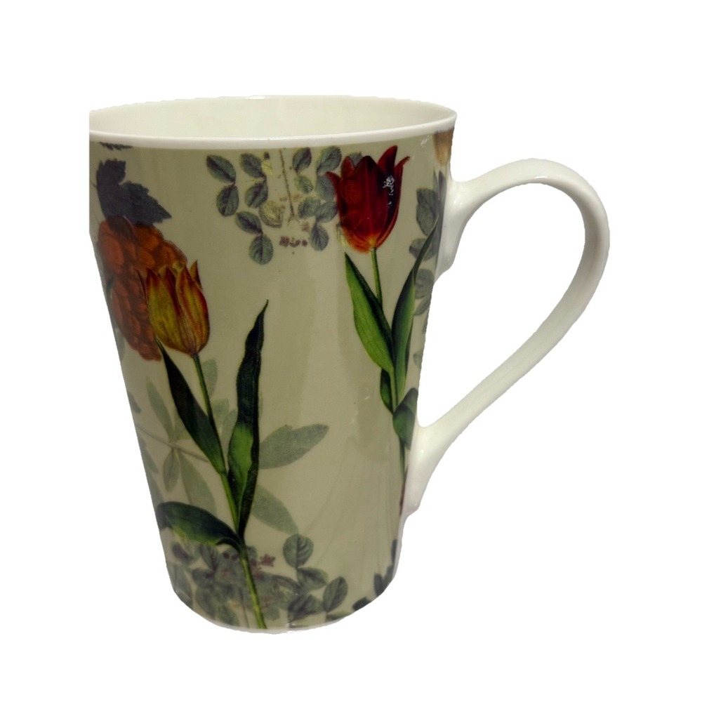 Tulip Theme‎   Coffee Mug Teacup Floral Pattern Unbranded